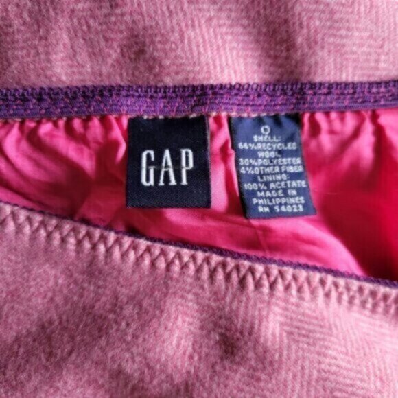 GAP Pink Tweed  Skirt Sz 0 - Picture 5 of 11